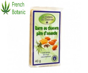 Barre Pâte d'amande et graines de chanvre grillées Bio 40g