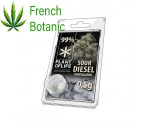 Cristaux de CBD arômatisés Sour Diesel 99% pur 500mg